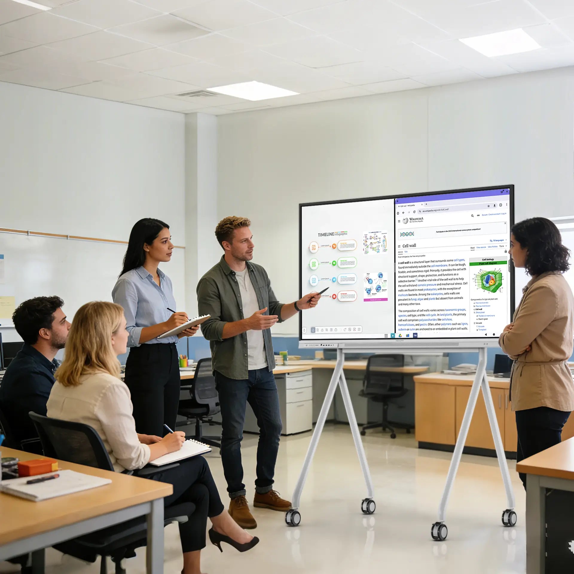 smart board used for interactive classroom activities and group teaching - Nework